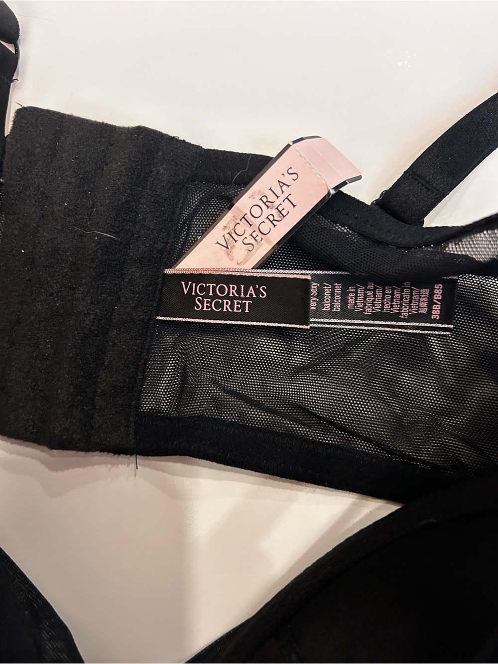 Victoria's Secret Black Shimmery Longline Underwire Bra - Picture 3 of 8